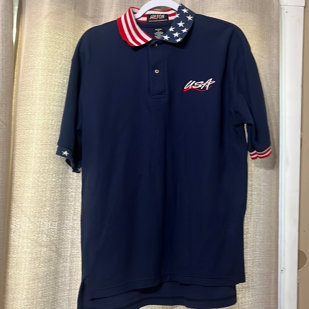 Mens USA golf polo